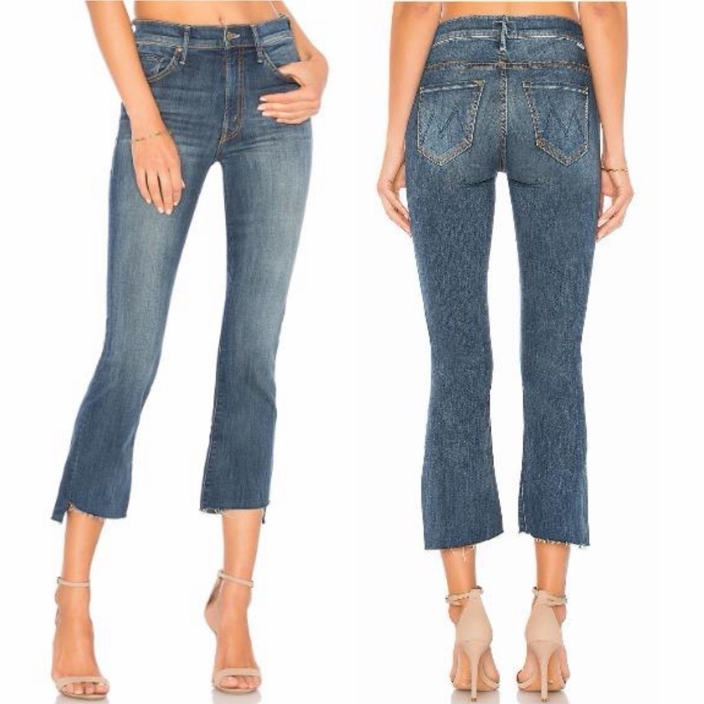 MOTHER- The Insider Crop Step Fray in Not Rough Enough Size 24 Cropped Jeans